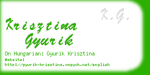 krisztina gyurik business card